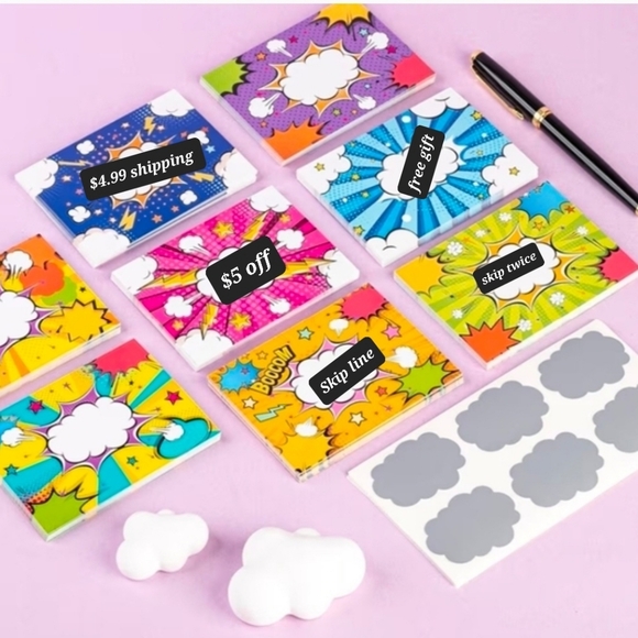 Customer Coupons Colorful Comic-Style Scratch Offs Cards (30) - Picture 2 of 4